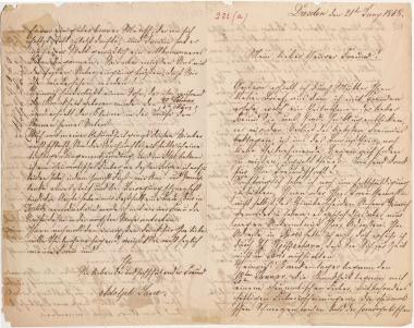 Letter sent by Laue, Adolph to Schliemann, Heinrich, 1868
