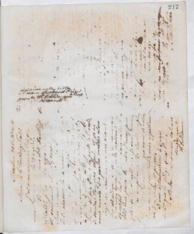 Copy of letter by Schliemann, Heinrich to Casi, ? 1870