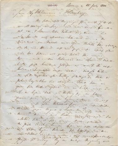 Letter sent by Schröder, G. H. & P. D. to Schliemann, Heinrich, 1846