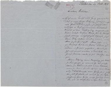 Letter sent by Petrowsky, Hans to Schliemann, Heinrich, 1868