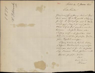 Letter sent by Petrowsky, Hans to Schliemann, Heinrich, 1878