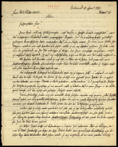 Letter sent by Haug, H. to Schliemann, Heinrich, 1883