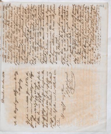 Copy of letter by Schliemann, Heinrich to Editor of the Augsburger Allgemeine Zeitung, 1870