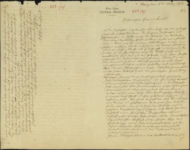 Letter sent by Lindenschmit, L. to Schliemann, Heinrich, 1879