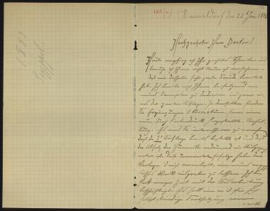 Letter sent by Seyppel, C. M. to Schliemann, Heinrich, 1883