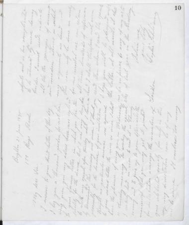 Copy of letter by Schliemann, Heinrich to Stanhope, ? 1875