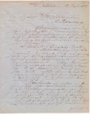 Letter sent by Hoyack, L. & Co. to Schliemann, Heinrich, 1862