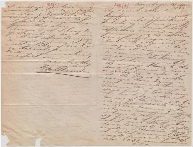 Letter sent by Schliemann, Ernst Wilhelm to Schliemann, Heinrich, 1863