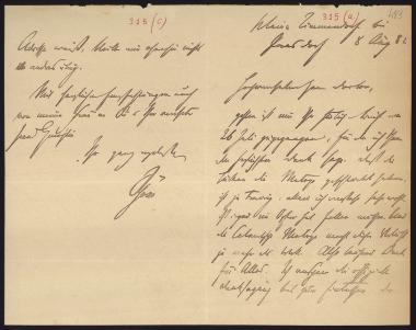 Letter sent by Schöne, Richard to Schliemann, Heinrich, 1882