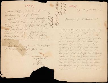 Letter sent by Schels, August to Schliemann, Heinrich, 1872