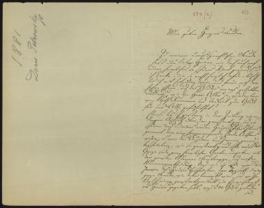 Letter sent by Petrowsky, Doris to Schliemann, Heinrich, 1881