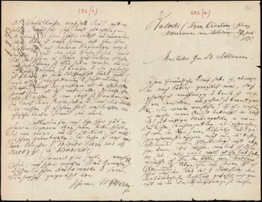 Letter sent by Gossrau, W. to Schliemann, Heinrich, 1873
