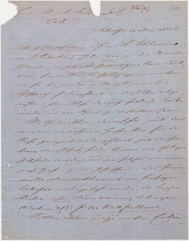 Letter sent by Coomans & Born to unknown receiver, 1856