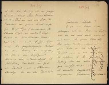 Letter sent by Schwiedland, Eugène to Schliemann, Heinrich, 1882