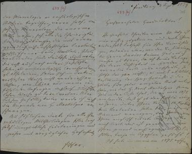 Letter sent by Fischer, Georg to Schliemann, Heinrich, 1879