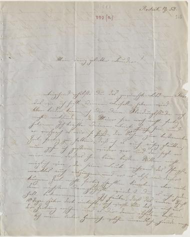 Letter sent by Schliemann, Louise to Schliemann, Heinrich, 1853