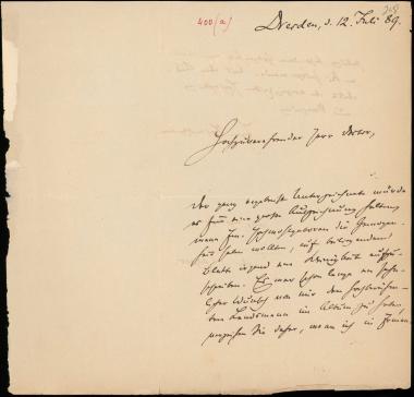 Letter sent by Hasper, Theodor to Schliemann, Heinrich, 1889