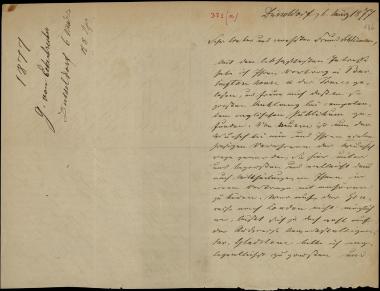 Letter sent by Eckenbrecher, G.  to Schliemann, Heinrich, 1877