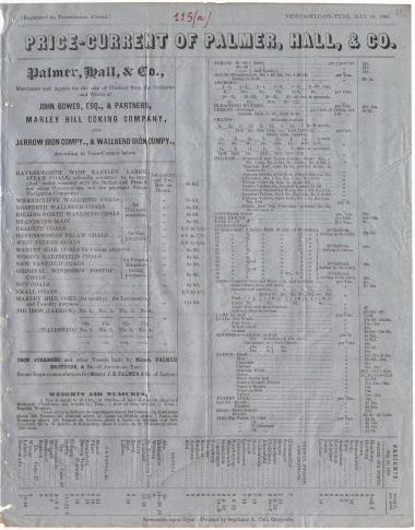 Letter sent by Palmer, Hall & Co. to Schliemann, Heinrich, 1860