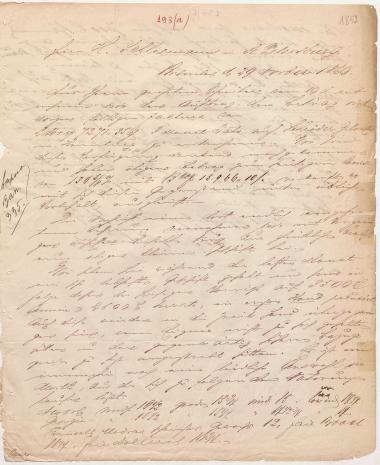 Letter sent by Roessingh & Mummy to Schliemann, Heinrich, 1860