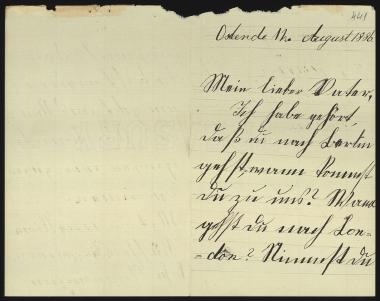 Letter sent by Σλήμαν, Αγαμέμνων to Schliemann, Heinrich, 1886