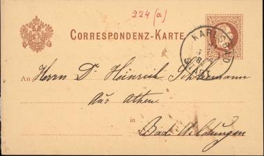 Letter sent by by unknown sender to Schliemann, Heinrich, 1883