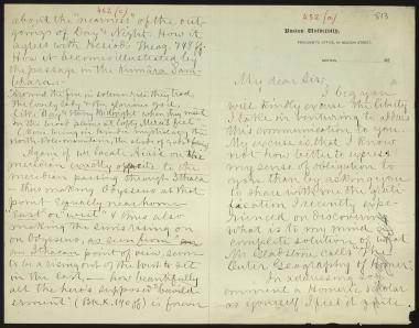 Letter sent by Warren, William F. to Schliemann, Heinrich, 1881