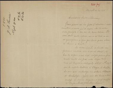 Letter sent by Lauria, Giuseppe Aurelio to Schliemann, Heinrich, 1875