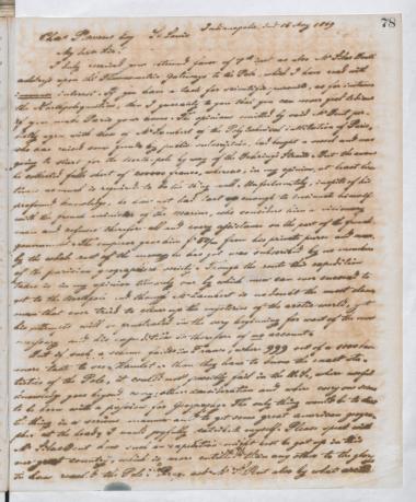 Copy of letter by Schliemann, Heinrich to Parsons, Charles, 1869