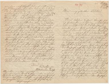 Letter sent by Kühse, Wilhelmine  to Schliemann, Heinrich, 1858