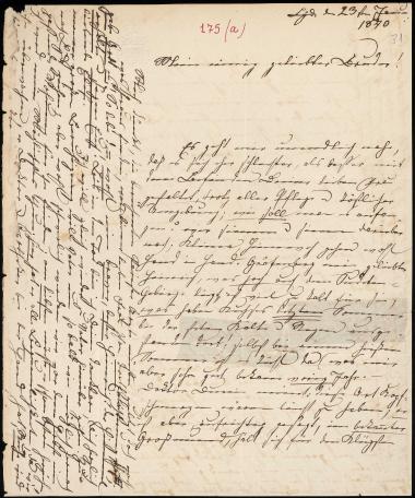 Letter sent by [Schliemann, Elise] to Schliemann, Heinrich, 1870