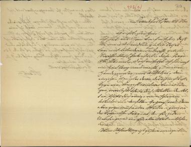 Letter sent by Steitz, ? to Schliemann, Heinrich, 1881