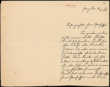 Letter sent by by unknown sender to Schliemann, Heinrich, 1888