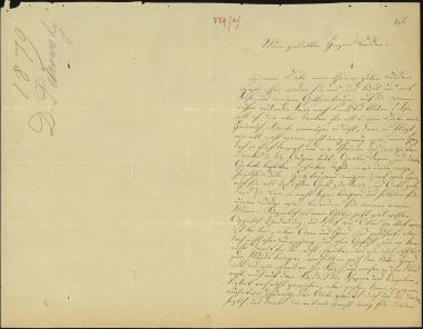 Letter sent by Petrowsky, Doris to Schliemann, Heinrich, 1879
