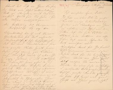 Letter sent by Lehmann, Clara to Schliemann, Heinrich, 1883