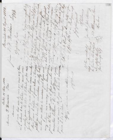 Copy of letter by Schliemann, Heinrich to Brockhaus, Friedrich Arnold, 1884