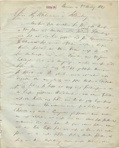 Letter sent by Schröder, G. H. & P. D. to Schliemann, Heinrich, 1847