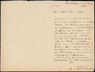 Letter sent by Eckenbrecher, G.  to Schliemann, Heinrich, 1873