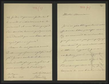 Letter sent by Gozzadini, G. to Schliemann, Heinrich, 1881