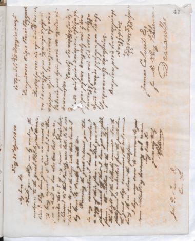 Copy of letter by Schliemann, Heinrich to Εν Κωνσταντινουπόλει Ελληνικός Φιλολογικός Σύλλογος, 1872