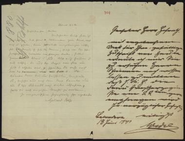 Letter sent by Rohlfs, Gerhard to Schliemann, Heinrich, 1880
