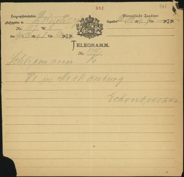 Letter sent by Eckenbrecher, G.  to Schliemann, Heinrich, 1879