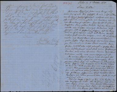 Letter sent by Petrowsky, Doris and Petrowsky, Hans to Schliemann, Heinrich, 1870