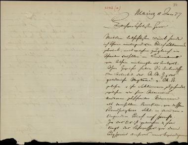 Letter sent by Pruyd, ? to Schliemann, Heinrich, 1877