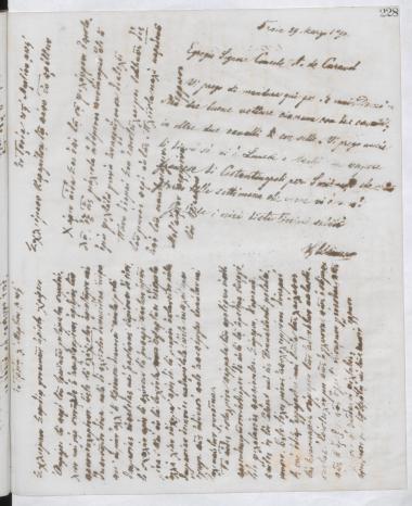 Copy of letter by Schliemann, Heinrich to Σλήμαν, Σοφία, 1890