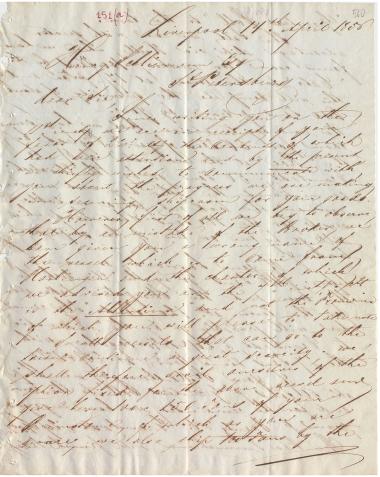Letter sent by Telo & Prange to Schliemann, Heinrich, 1856