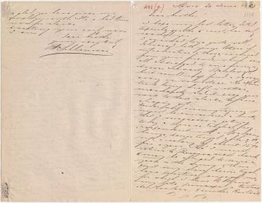 Letter sent by Schliemann, Ernst Wilhelm to Schliemann, Heinrich, 1863