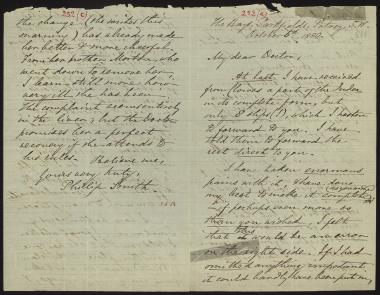 Letter sent by Smith, Philip to Schliemann, Heinrich, 1880