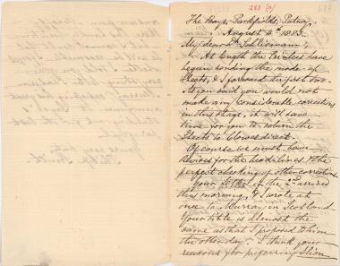 Letter sent by Smith, Philip to Schliemann, Heinrich, 1883