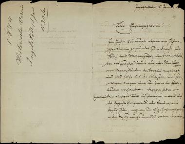 Letter sent by Historischer Verein Ingolstadts to Schliemann, Heinrich, 1874